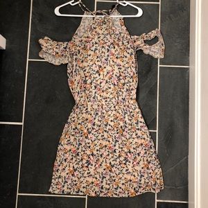 AE cream dress with floral print